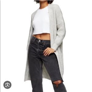 Top shop ribbed, open cardigan